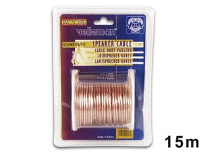 CABLE PARALELO TRANSPARENTE IDEAL PARA ALTAVOZ AUSIO 2x150mm  15 m