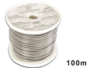 CABLE PARA PARALELO DE AUDIO ALTAVOZ GRIS  NEGRO 2x100mm  BOBINA ROLLO 100m