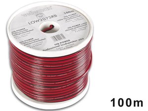 CABLE PARALELO AUDIO ROJO  NEGRO PARA ALTAVOZ  2 x 075 mm  BOBINA 100 m