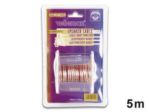 CABLE PARALELO TRANSPARENTE IDEAL PARA ALTAVOZ 2x150mm  5 m