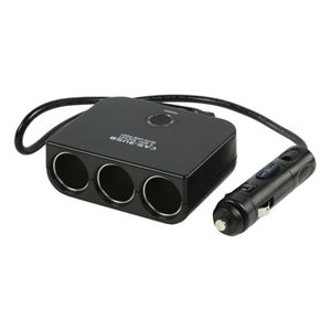 ADAPTADOR MECHERO COCHE 3 VIAS 12 VDC  USB 5 VDC