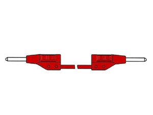 CABLE DE MEDICION MOLDEADO 2mm 25cm COLOR ROJO MVL 225