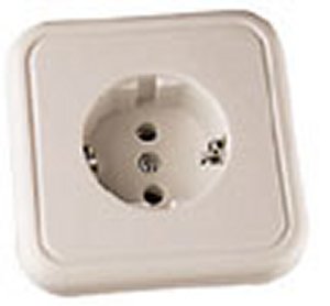 BASE ENCHUFE AC TT EMPOTRAR CERAMICA COLOR BLANCO 16A