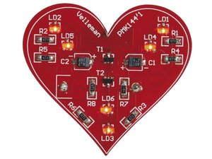 CORAZON INTERMITENTE SMD PILA DE BOTON 3V CONSUMO 5mA  KIT DE MONTAJE MONTAR