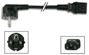 CABLE DE ALIMENTACION LONGITUD 2m NEGRO 10 16A 250V