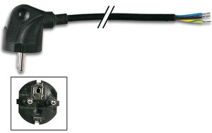 CABLE DE ALIMENTACION LONGITUD 3m NEGRO 25A 250Vac