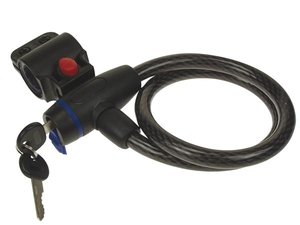 CANDADO PARA BICICLETA BICI CON CABLE DE ACERO 12mm  JUEGO 2 LLAVES