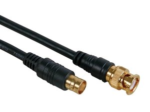 CABLE DE VIDEO BNC DORADO MACHO A BNC HEMBRA 75 ohm  5 m