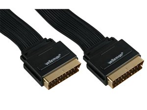 CABLE DE VIDEO EUROCONECTOR  SCART MACHO  SCART MACHO  LONGITUD 5 m