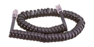 CABLE AURICULAR TELEFONO ESPIRAL RIZADO NEGRO 210 m 