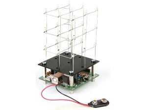 CUBO LED 3D 3 x 3 x 3 LEDs ANIMACIONES PROGRAMAR USB
