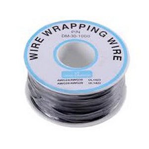 ROLLO DE HILO PARA WRAPPING CABLE PARA WRAPING NEGRO AWG30 300m 