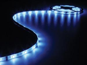 CINTA CON LEDs FLEXIBLE  COLOR AZUL  150 LEDs  5m  12V 5Wm