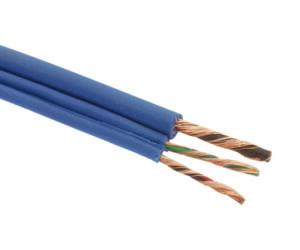 CABLE DE AUDIOVIDEO 3 CONDUCTORES  2 AUDIO  1 VIDEO BLINDADO  AZUL  1m