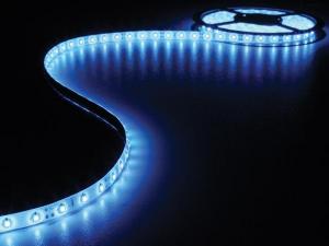 JUEGO CINTA LEDs FLEXIBLE ALIMENTADOR  AZUL  12W  180 LEDs  3m  12Vdc