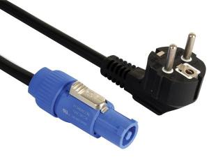 CABLE PVC  CONECTOR SCHUKO  POWERCON NEUTRIK  230V  5 m