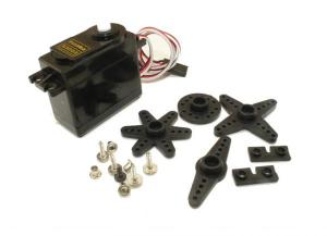 SERVO ANALOGICO CON ADAPTADORES ASPAS ACCESORIOS IDEAL ARDUINO FUTABA S3003