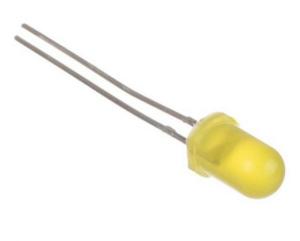 LED 5mm ESTANDAR DE COLOR AMARILLO DIFUSO 8mcd ANGULO VISION 60