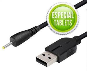 CABLE USB CON CONECTOR ESPECIAL TABLET 12M PARA CARGADORES USB 25x075x107mm