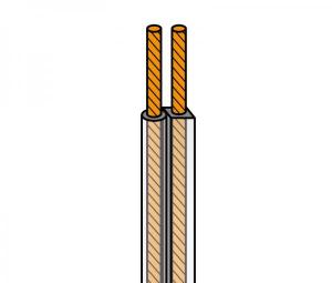 ROLLO CABLE PARALELO ALTAVOZ TRANSPARENTE LIBRE OXIGENO  2 x 075 mm  100 m