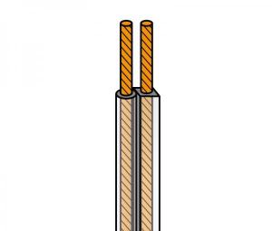 ROLLO CABLE PARALELO ALTAVOZ TRANSPARENTE LIBRE OXIGENO  2 x 075 mm  100 m