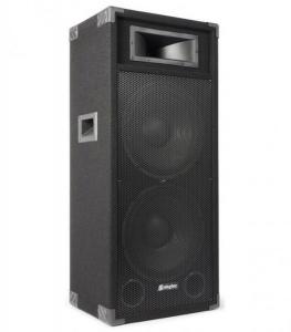 CAJA ACUSTICA ACTIVA BAFLE PA CON AMPLIFICADOR ENTRADA MICROFONO  2 x 12 1200W