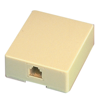 ENCHUFE DE PARED MODULAR RJ11 HEMBRA MATERIAL PLASTICO