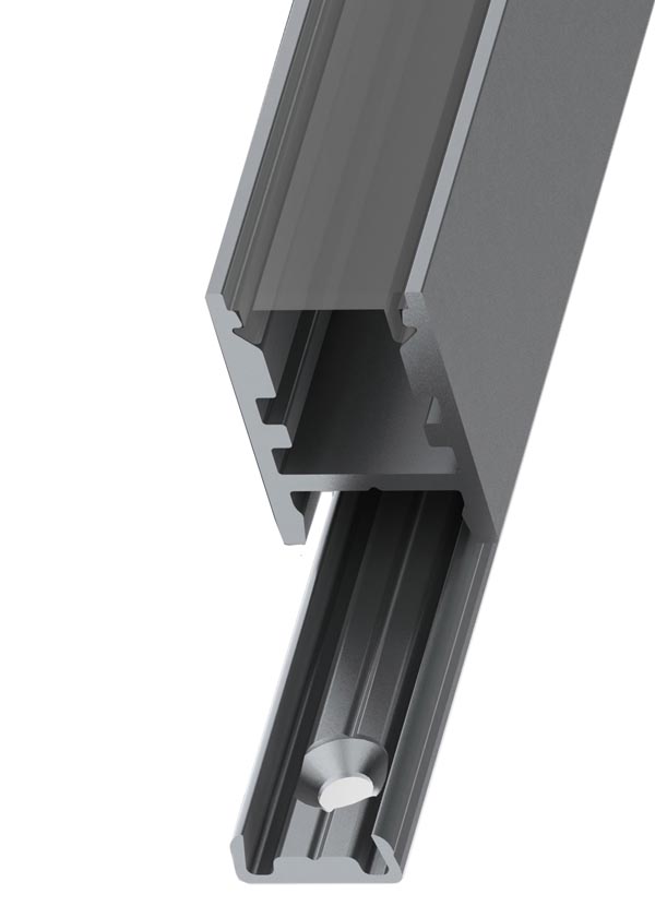 PERFIL DE ALUMINIO PARA CINTAS DE LEDs  ESTRECHO  2 m