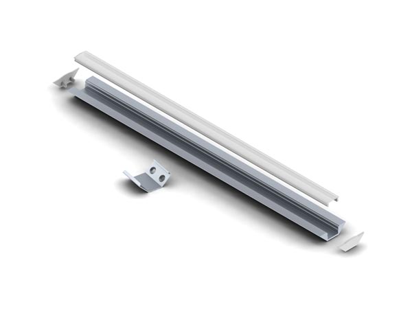 ALUCORNER  PERFIL DE ALUMINIO PARA CINTAS DE LEDs  ANGULAR  PLATEADO  2m