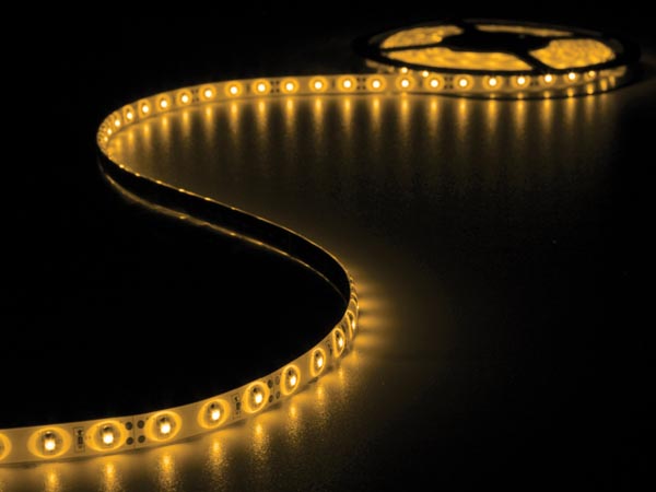CINTA TIRA DE LEDs FLEXIBLE  AMARILLO AMBAR  300 LEDs  5m  12V  195W