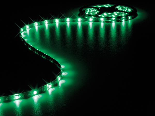 CINTA TIRA CON LEDs FLEXIBLE  VERDE  150 LEDs  5m  12V  21W