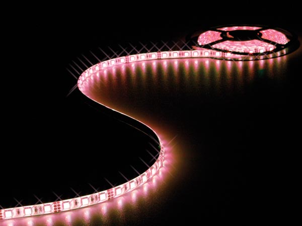 CINTA TIRA DE LEDs FLEXIBLE VARIOS COLORES  RGB  300 LEDs  5m  12V  34W