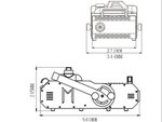 MAQUINA DE HUMO  DIRECCION DE SALIDA REGULABLE  CONTROL POR DMX  1500W  5L