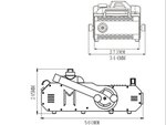 MAQUINA DE HUMO  DIRECCION DE SALIDA REGULABLE  CONTROL POR DMX  1500W  5L