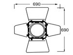 VISERA CROMADA PLATEADA PARA FOCO DE LUZ PAR64