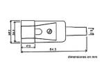 CONECTOR DE ALIMENTACION AC MACHO PARA CABLE 10A