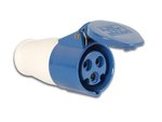 CLAVIJA CEE 240V16A 2 POLOS  TIERRA IP44 CON TAPA DE PROTECCION