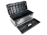 CAJA DE HERRAMIENTAS DE ACERO INOXIDABLE CON ASAS TRANSPORTE  59 x 28 x 25 cm