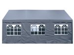 CARPA PARA FIESTAS BODAS CON VENTANAS LATERALES COLOR GRIS MARENGO  4 x 6 m