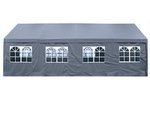 CARPA PARA FIESTAS CON ESTRUCTURA DE ACERO LONA IMPERMEABLE VENTANAS  4 x 8 m