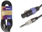 CABLE ALTAVOZ PROFESIONAL  CONECTOR 4 POLOS MACHO  JACK 635mm  5m