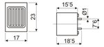 ZUMBADOR ELECTROMAGNETICO CIRCUITO IMPRESO CI 24VDC