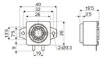 ZUMBADOR ELECTROMAGNETICO 55mA 75dB 24VDC BLANCO