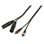 CABLE 2 x RCA MACHO  2 x XLR 3 PINES MACHO 3 METROS