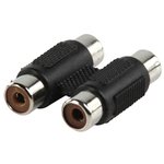 ADAPTADOR ESTEREO 2 x RCA HEMBRA A 2 x RCA HEMBRA NEGRO