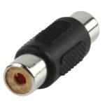 ADAPTADOR CONECTOR RCA HEMBRA  RCA HEMBRA NEGRO