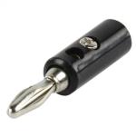 CONECTOR BANANA MACHO MONO CON TORNILLO NEGRO