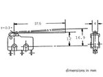 MICRORRUPTOR SUBMINIATURA 5A FINAL DE CARRERA CON PALANCA