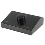 CAJA CONTROL ENTRADAS RCA PHONO 3 VIAS METAL NEGRO