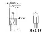 BOMBILLA CON DOS PINES FCR 100W  12V GY635 3400K